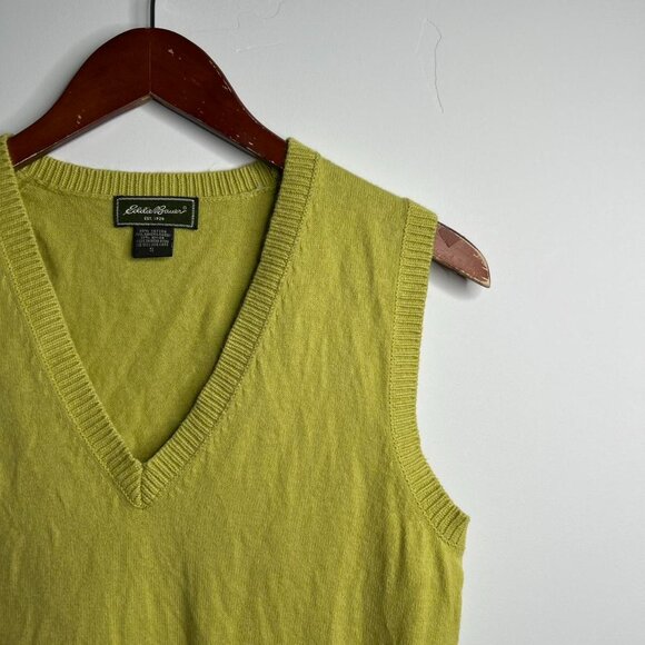 Y2K vintage light green sweater vest size small by Eddie Bauer - Picture 3 of 4